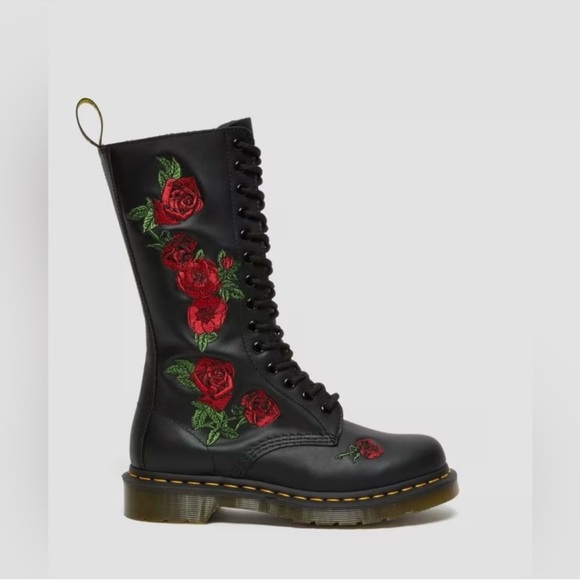 NEW Dr Martens 1914 Vonda Leather Mid Calf Boots
Black Softy T Floral Size 6 - Picture 4 of 15